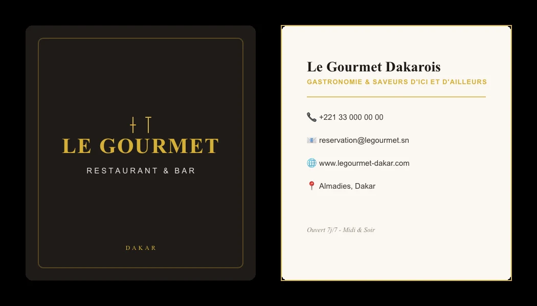 Carte de visite Le Gourmet